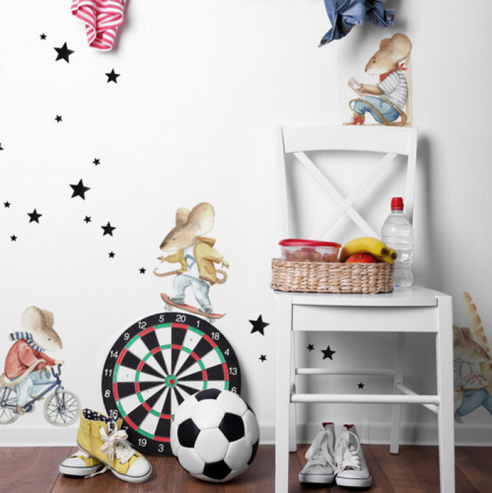 Wandsticker Set LITTLE MOUSE STREET