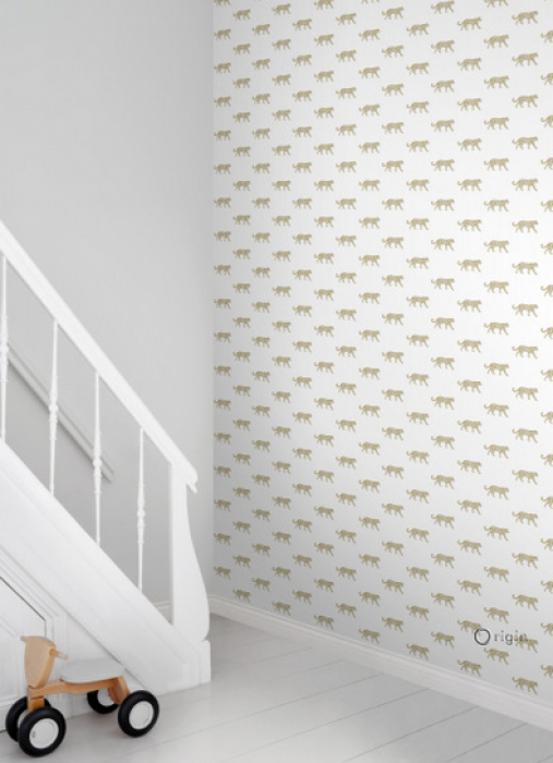 Kindertapete Panters white gold - Kinderzimmer Tapete kaufen Wien
