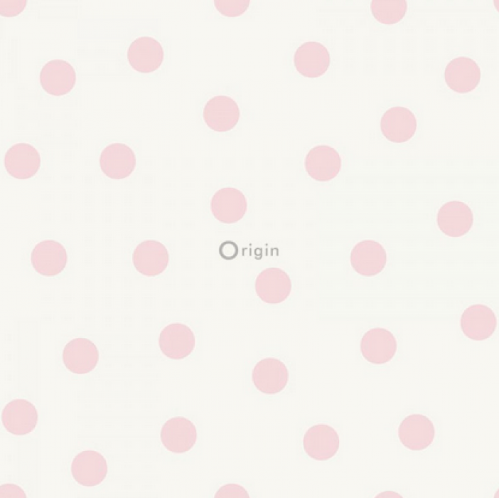 Vliestapete Dots rosa - weiß