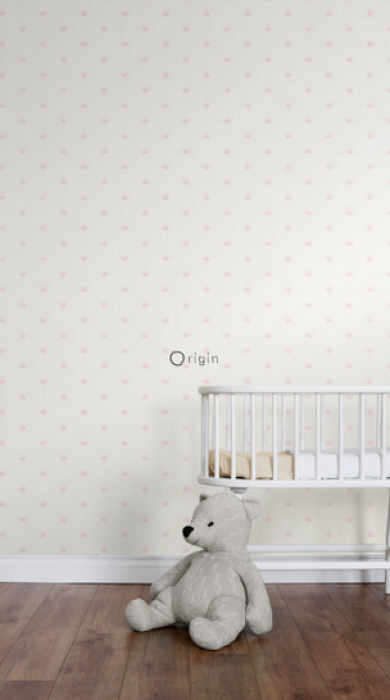 Tapete Kronen rosa fürs Mädchenzimmer - Kindertapeten Wien
