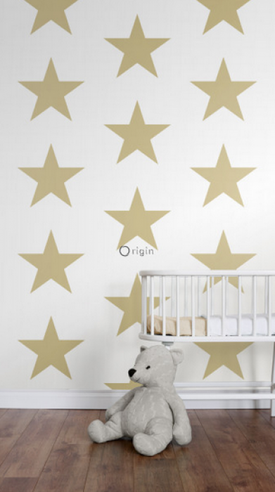 Wunderschöne Kindertapete Sterne gold Kinderzimmer Tapete Wien - harmony ambiente
