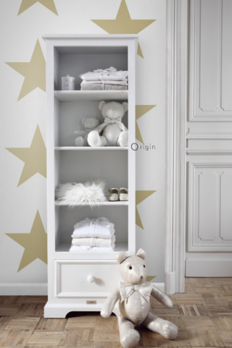 Wunderschöne Kindertapete Sterne gold Kinderzimmer Tapete Wien - harmony ambiente