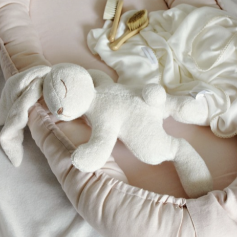 Babynest PURE NATURE ohne Rüsche puderrosa