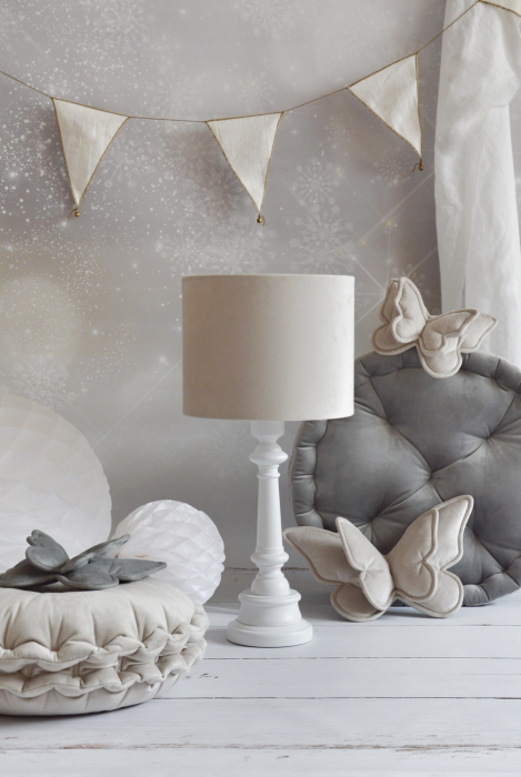 Tischlampe VELVET cream