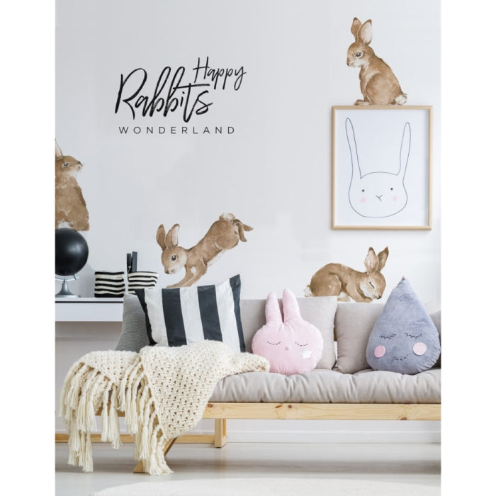 Wandsticker Set HAPPY RABBITS WONDERLAND