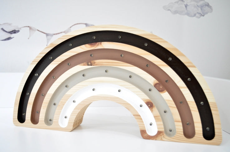 Holz LED Lampe Regenbogen fürs Kinderzimmer - harmony ambiente Wien