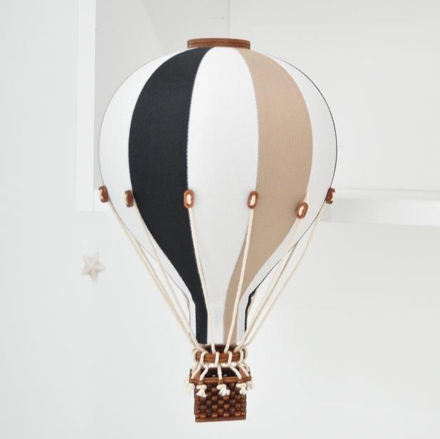 Heißluftballon beige / schwarz / weiß