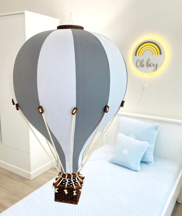 Deko Ballon für Kinderzimmer - Dekoballon weiß dunkelgrau - Kinderzimmerdeko Ballon - harmony ambiente