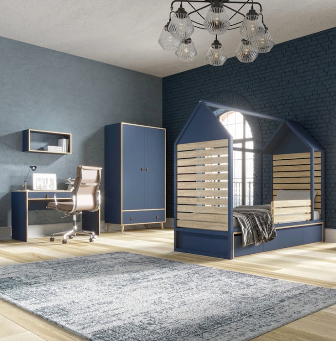 Schreibtisch NEW YORK Arrangement in Blau für Kinderzimmer - www.harmony-ambiente.at