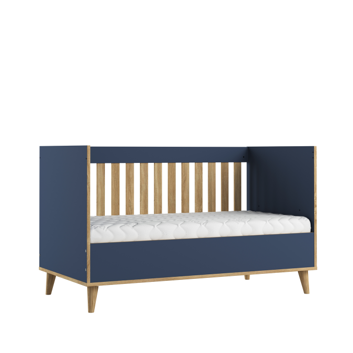 Babybett 3 in 1 umbaubar Couch NEW YORK blau | Kindermöbel www.harmony-ambiente.at
