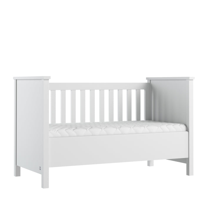 Babybett 70x140 Prestige weiß mit langen Gittern - Babygeschäft Wien