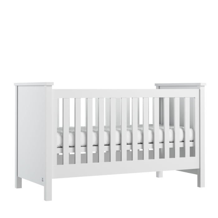 Babybett 70x140 Prestige weiß mit langen Gittern - Babygeschäft Wien