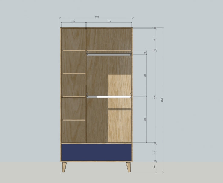 Schrank NEW YORK blau