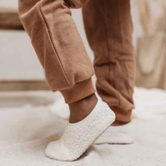 Kinder Hausschuhe, Baby Hausschuhe aus Baumwolle von Mrs. Ertha vanille - harmony ambiente