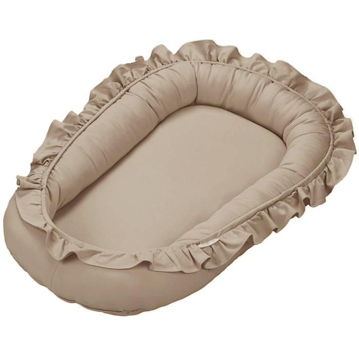 Babynest mit Rüsche beige cappuccino aus Baumwolle bei Harmony Ambiente online kaufen