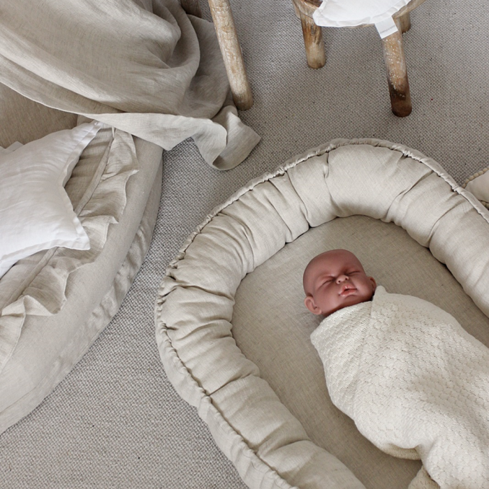 Babynest PURE NATURE ohne Rüsche natural