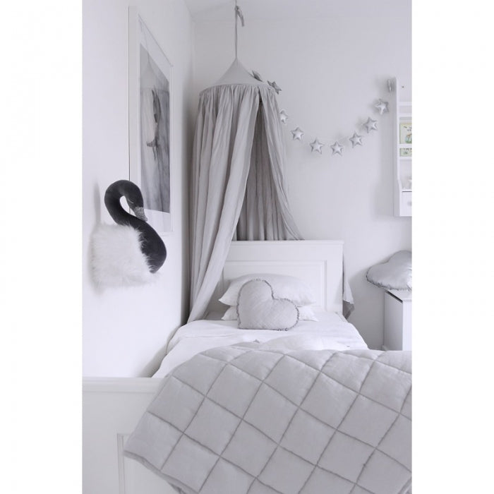 Cotton & Sweets Baldachin aus Baumwolle hellgrau - harmony ambiente