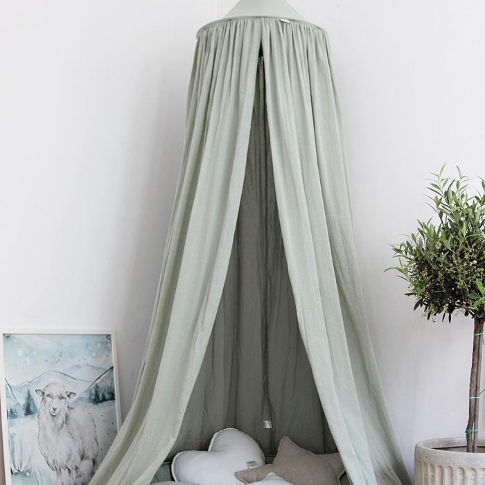 Baldachin Soft aus Baumwolle in sage green von Cotton & Sweets