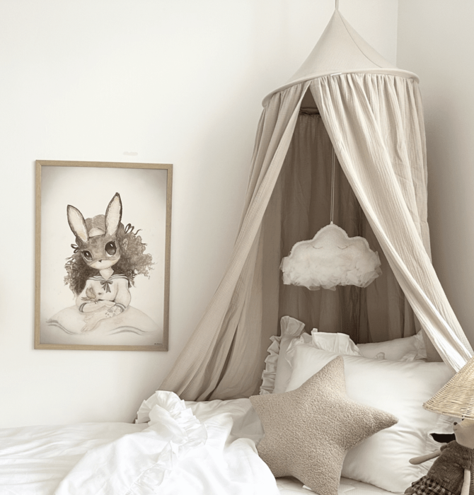 Cotton & Sweets Baldachin Musselin beige 50 cm - harmony ambiente Wien