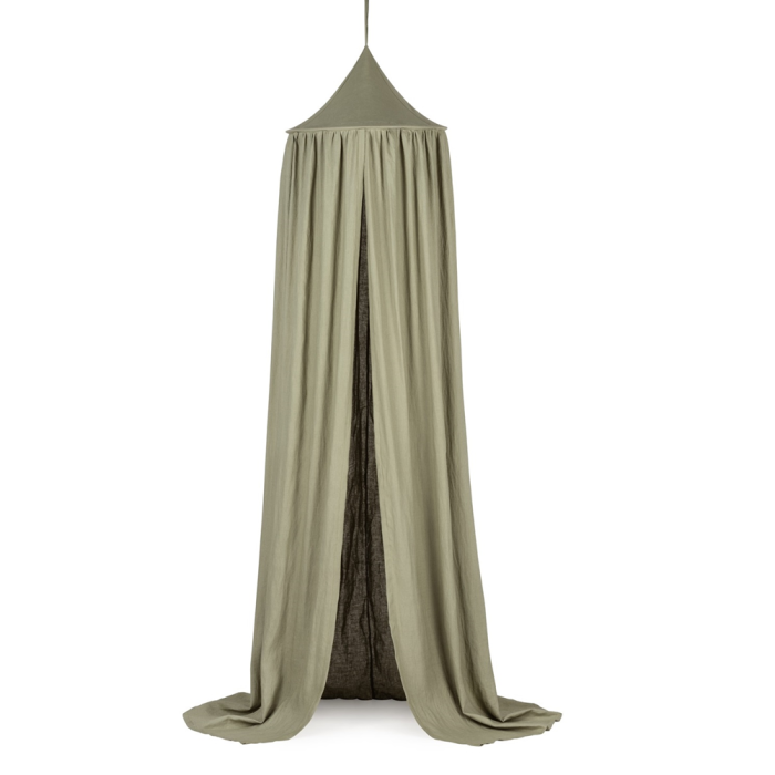 Cotton & Sweets Baldachin olive Leinen