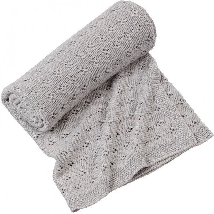 Bambusdecke grau gestrickt Cotton& sweets Babyshower Geschenk - harmony ambiente