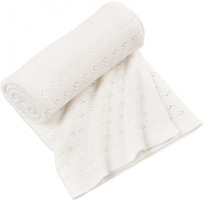 Bambusdecke weiß gestrickt Cotton& sweets Babyshower Geschenk - harmony ambiente