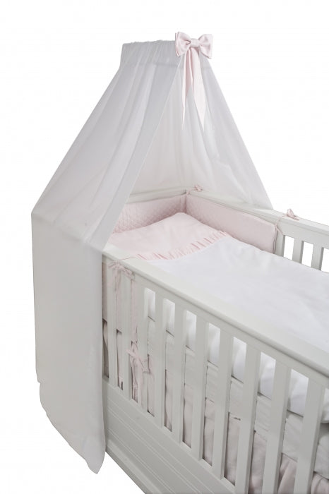 Betthimmel mit rosa Masche inkl. Ständer - Baldachin für Babybzimmer bei Harmony Ambiente online kaufen