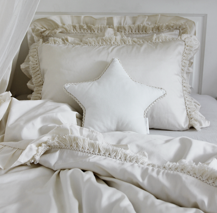 Cotton & sweets Bettwäsche Boho mit Fransen 140x200 - harmony ambiente online kaufen