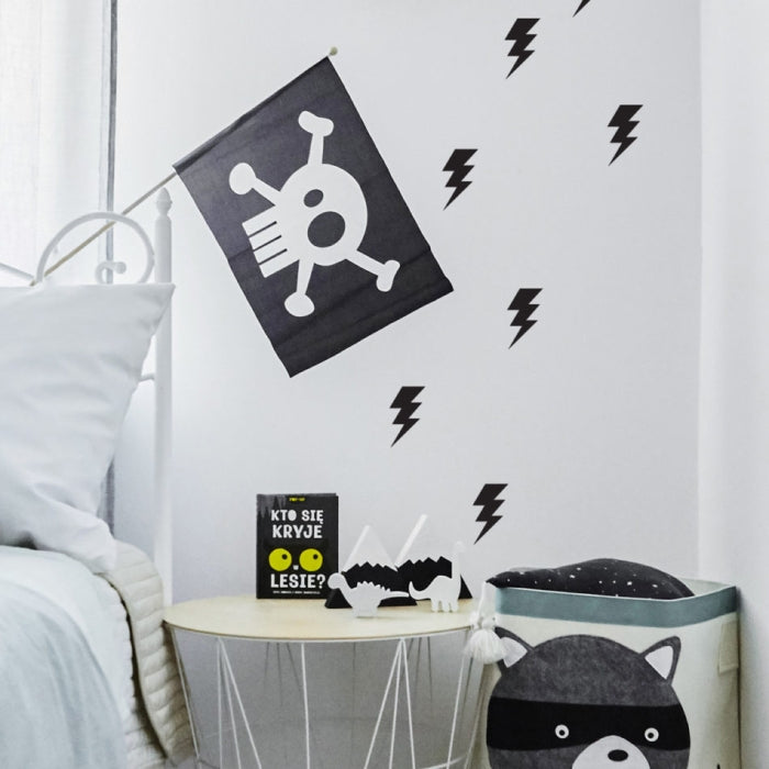Wandtattoo Blitz schwarz | Wandaufkleber Blitz schwarz | Wandsticker Blitz schwarz | Kinderzimmer Wandtattoo online kaufen
