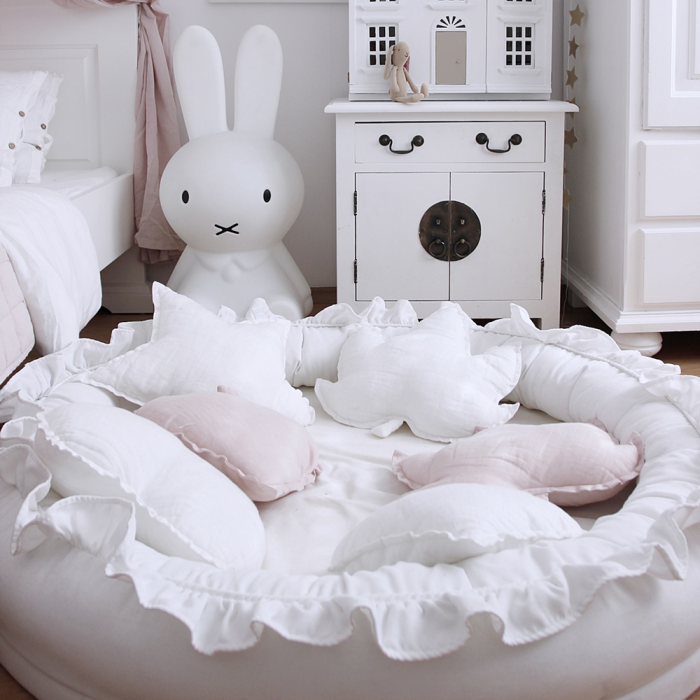 Juniornest BASIC mit Rüsche weiß