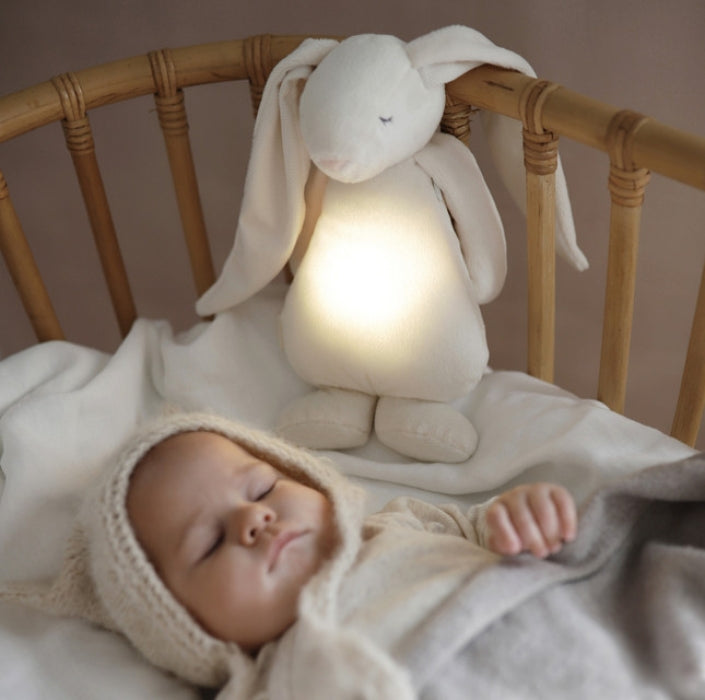 Moonie Hase cream mit Nachtlicht & rosa Rauschen - harmony ambiente