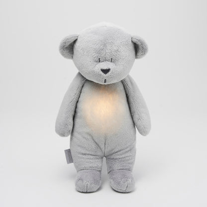 Moonie Teddy Bär silver mit Nachtlicht - ab 0+ geeignet - harmony ambiente