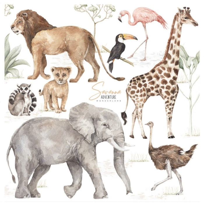 Wandsticker Savannah Adventure mit Tieren - Dekornik - harmon ambiente