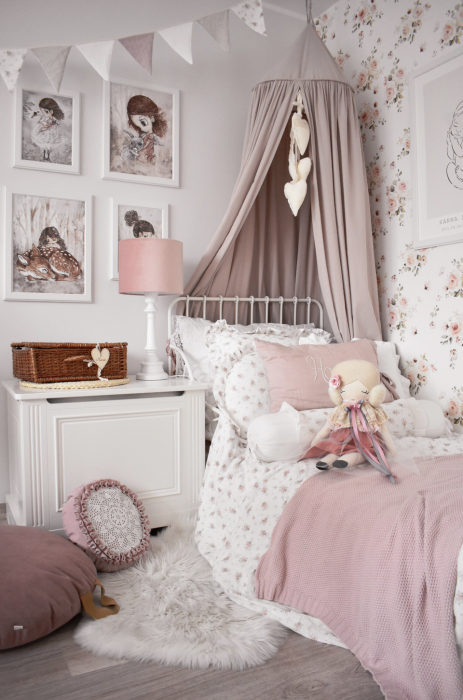 Tischlampe Velvet Samt rosa fürs Kinderzimmer mit Holzfuß natur - Kinderzimmer Beleuchtung bei harmony ambiente online kaufen
