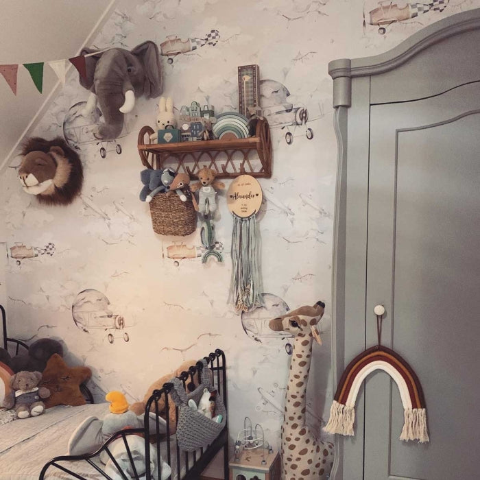 Tapete Flugzeuge fürs Kinderzimmer