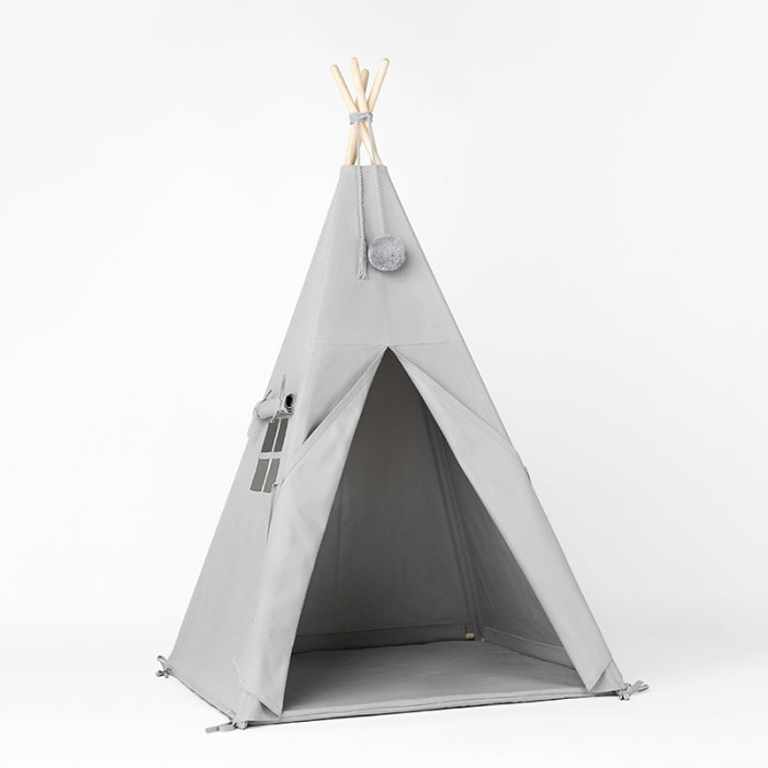 Tipizelt Spielzelt Kinderzelt grau Baumwolle Kinderzimmer - harmony ambiente