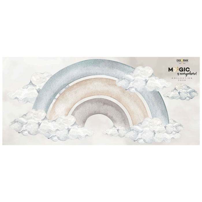 Wandsticker Regenbogen mit Wolken pastell - Dekornik Wandtattoos bei harmony ambiente online kaufen