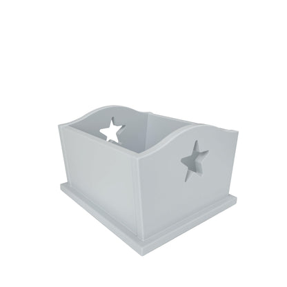 Accessoire Box STAR hellgrau für Babyutensilien | Babyutensilien Aufbewahrung | Babyutensilien Korb Wickeltisch