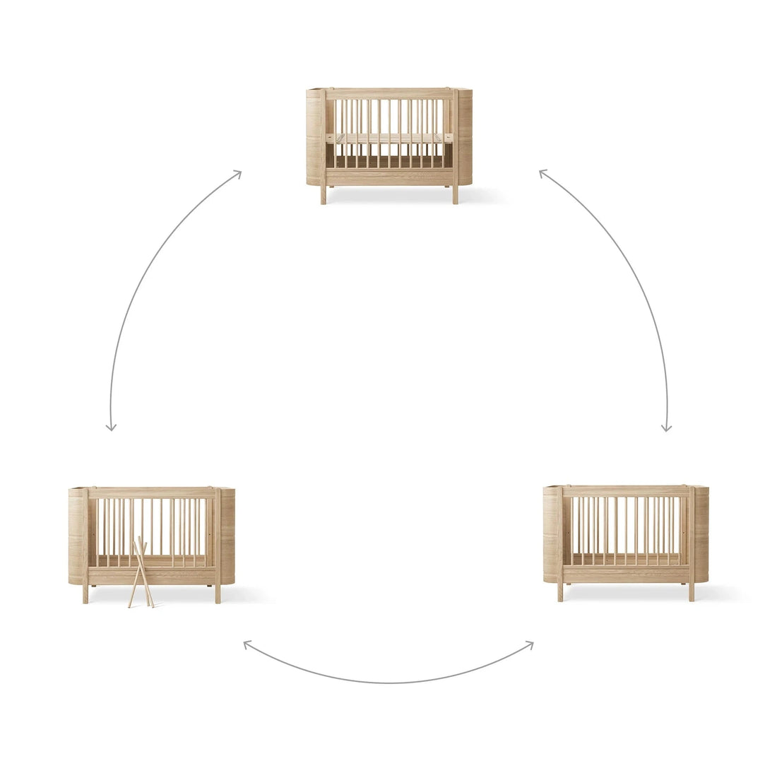 Oliver Furniture Wood Mini+ Babybett EICHE