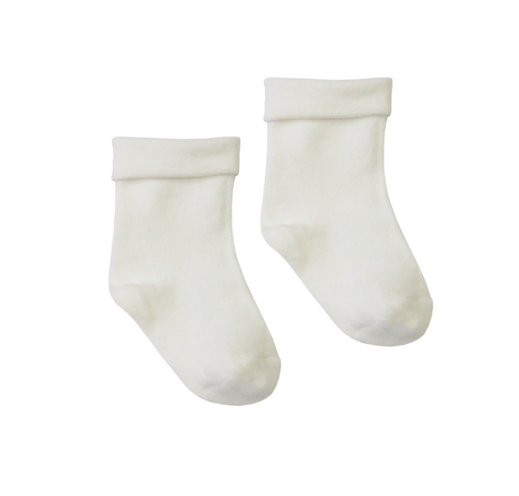 Baby Socken ORGANIC weiß &amp; grau