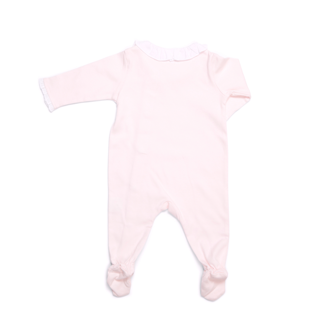 Baby Strampler mit Rüschen soft pink