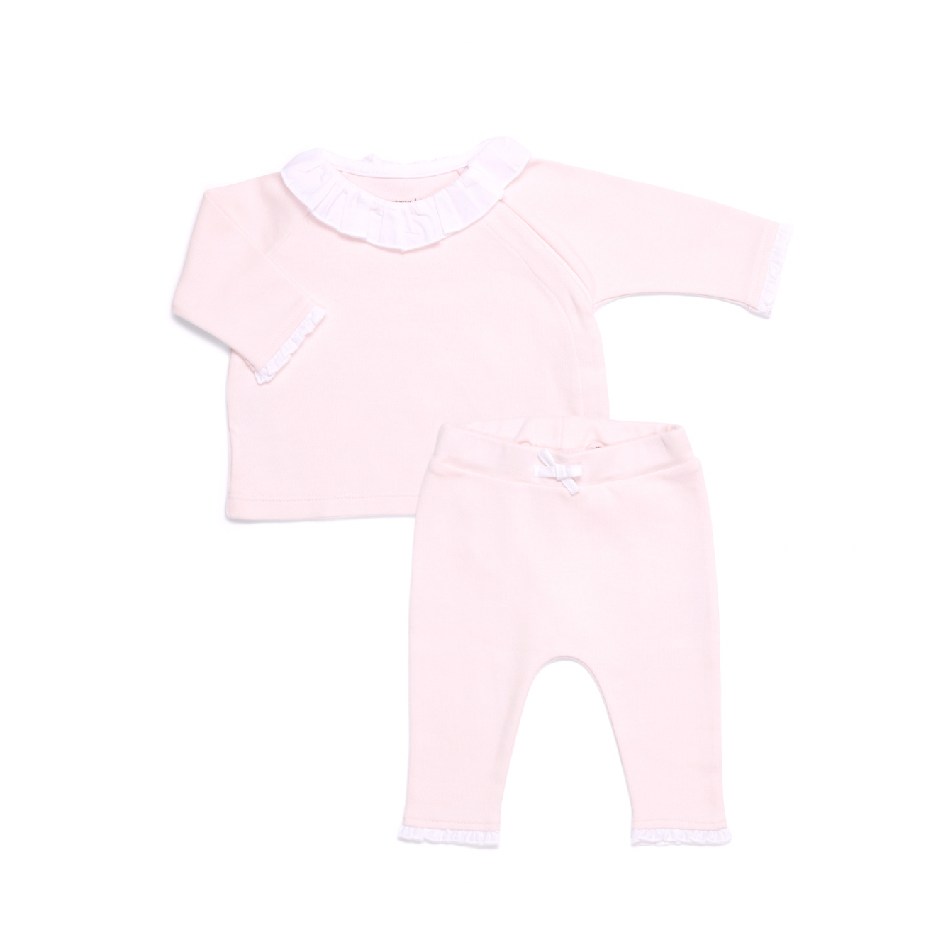 Baby Set mit Rüschen hellrosa von Poetree Kids