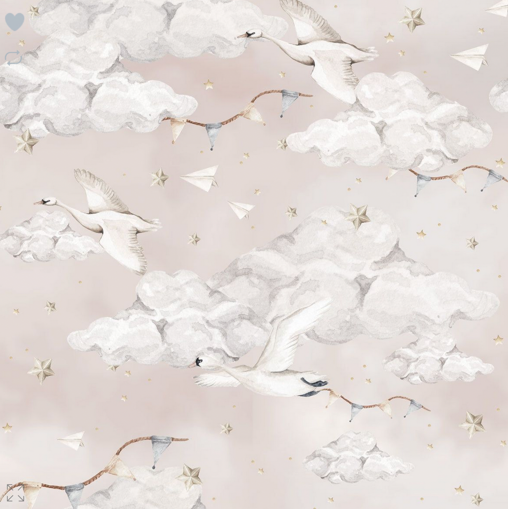 Tapete MAGIC SWANS pink