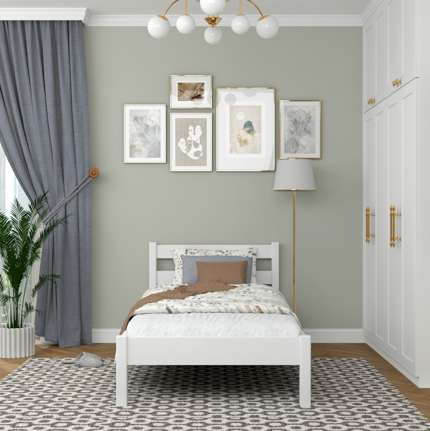 Hochwertiges Kinderbett Basic aus Holz 90x200 weiß online kaufen