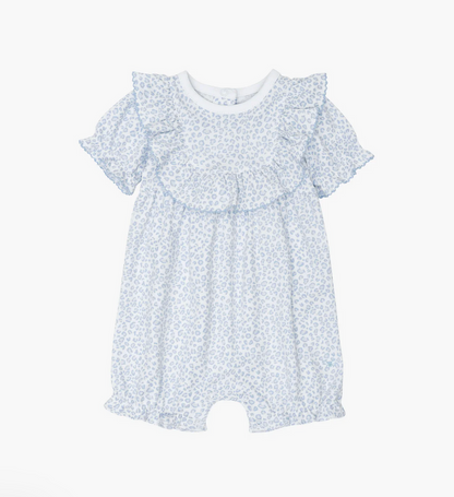 Livly Sommer Baby Jumpsuit Leo blau mit Rüschen