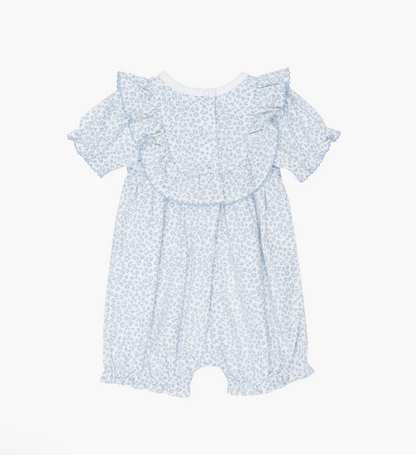 Sommer Romper Leo aus PIMA Baumwolle - blau