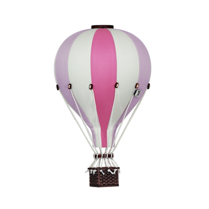 Heißluftballon lila / vanille / pink