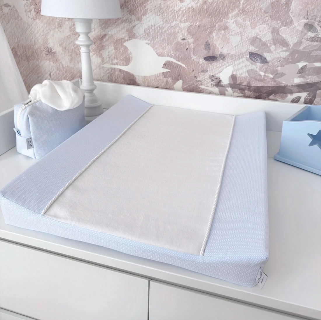 Wickelauflage ELEGANCE hypnotic hellblau