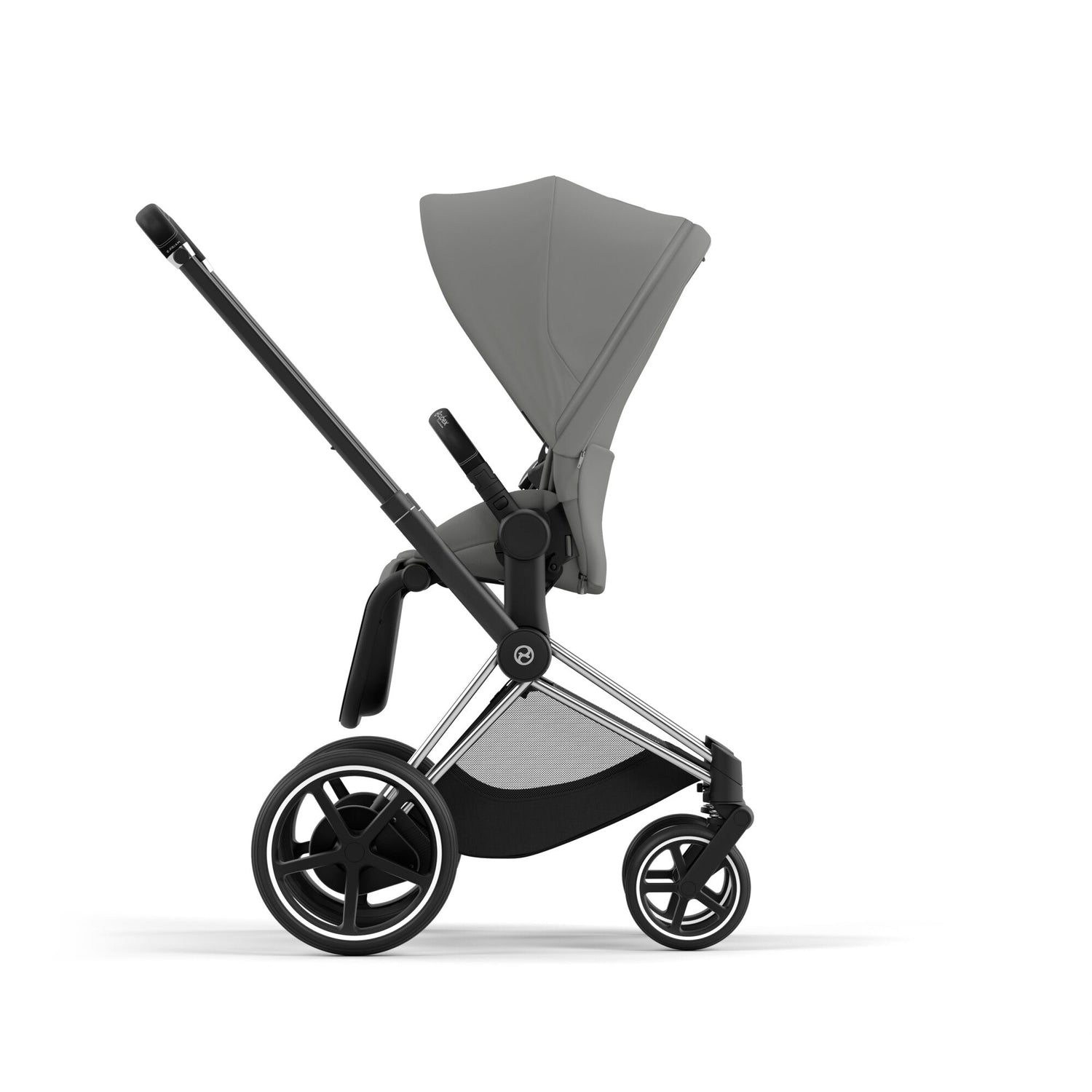 Kinderwagen Set CYBEX e-Priam Platinum Chrome Black