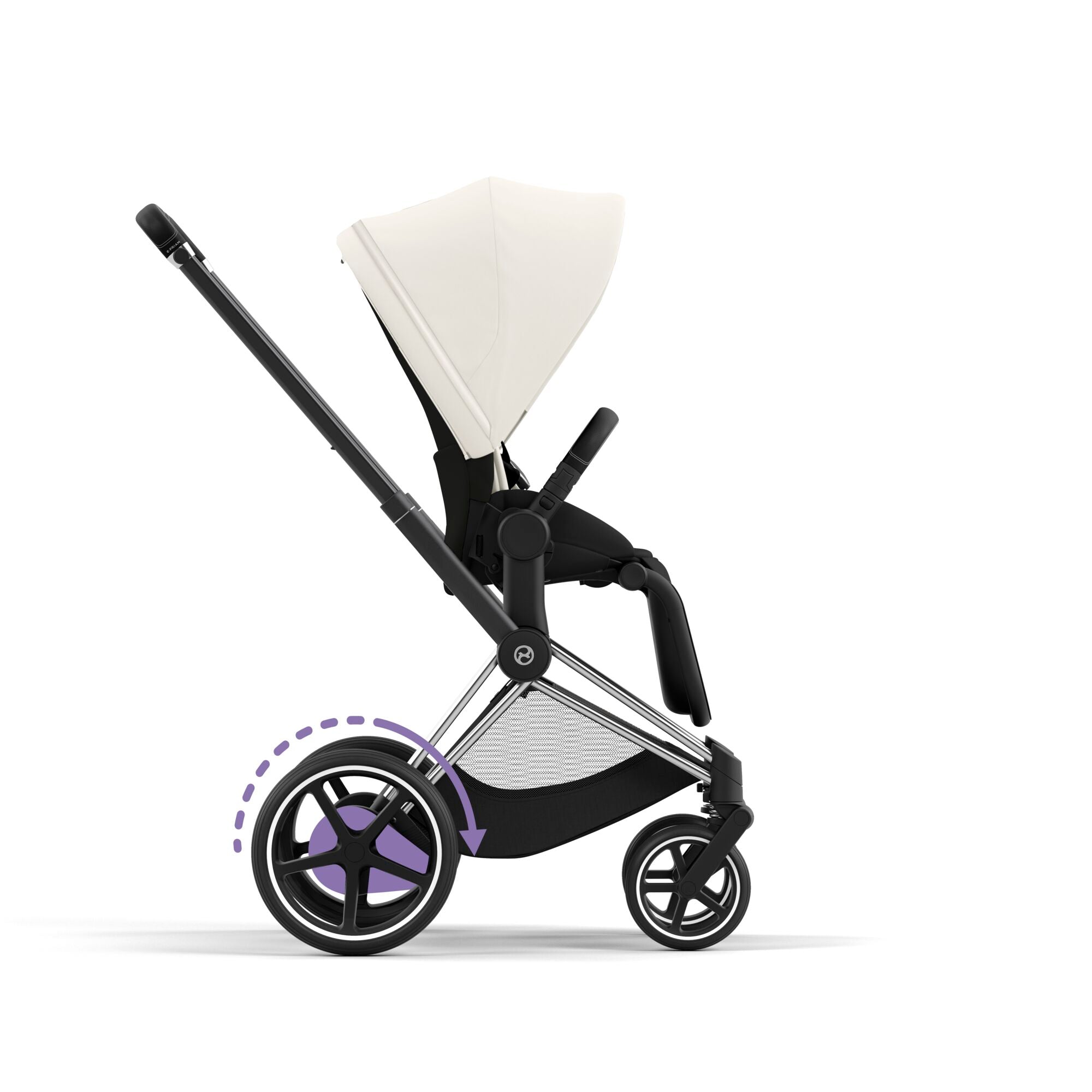 Kinderwagen Set CYBEX e-Priam Platinum Chrome Black